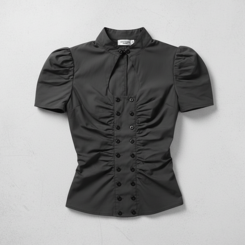 Regent Mock-Neck Blouse