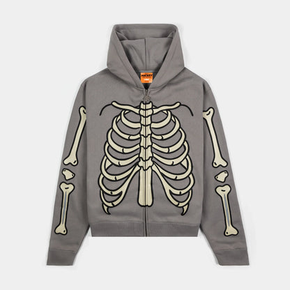 Unisex Skeleton Zip Up