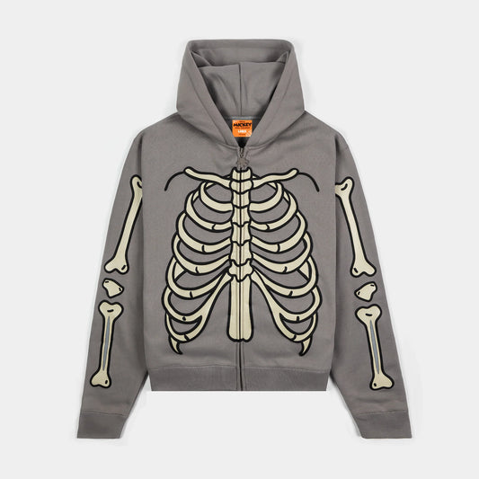 Unisex Skeleton Zip Up